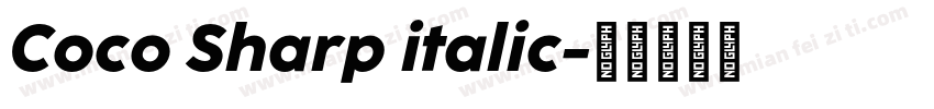 Coco Sharp italic字体转换
